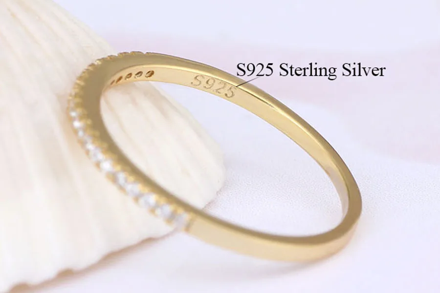 Кольца из стерлингового серебра 925 для Женская циркониевая простая круглый палец женский Sevgili Свадебные ювелирные изделия аксессуары обещают розовое золото кольцо