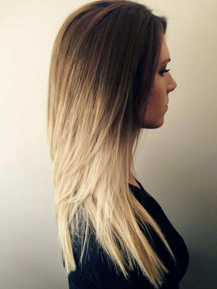 Ombre Honey Golden Brown Blonde Straight Synthetic Lace Front Wig