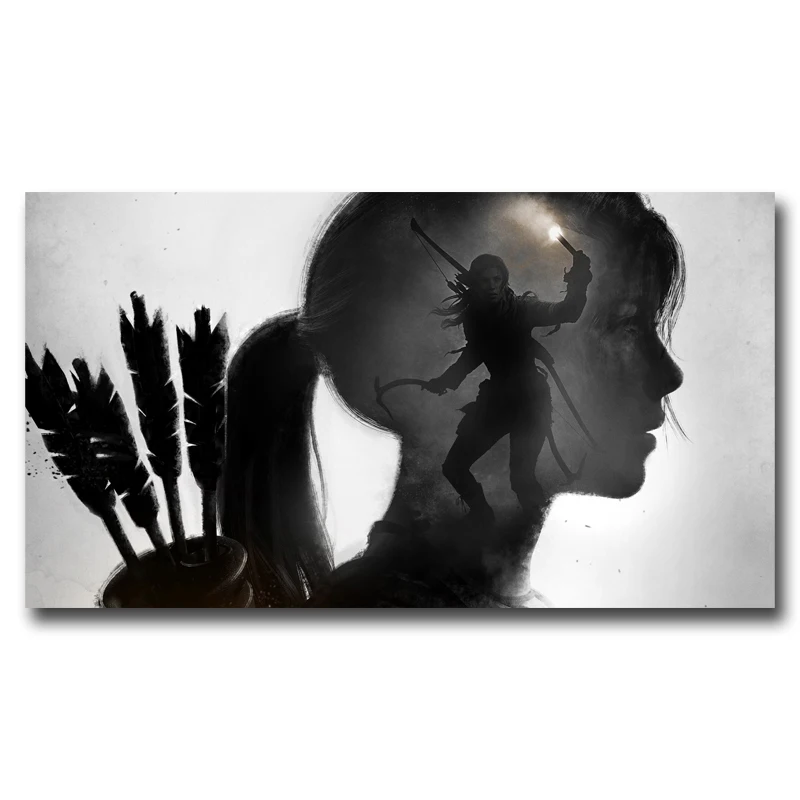 FOOCAME Lara Croft Tomb Raider PC игры Искусство Шелковый плакат печать картина домашний Декор стены картина 11x20 16x29 20x36 дюймов - Цвет: 001