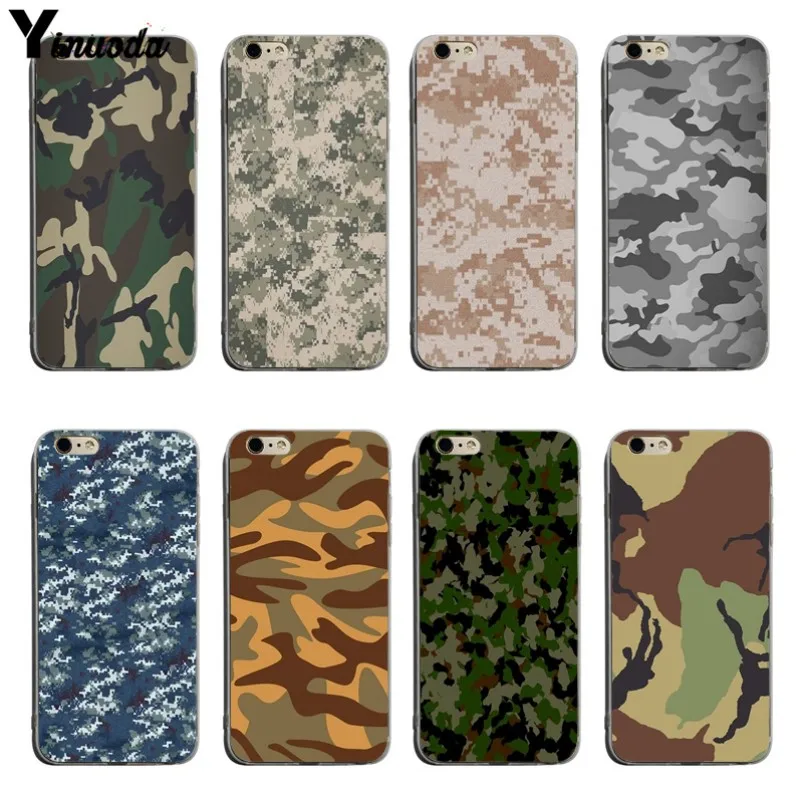 

Yinuoda For iphone 8 plus Camouflage Pattern Soft Cover cases For iPhone X XS XR XSMax 5 5S SE 8 8plus 7 7plus 6s 6sPlus