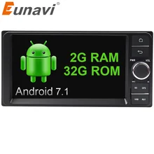 Eunavi Quad core 7 »2 din android 7,1 автомобилей Радио gps Navi для Toyota Hilux VIOS старый Camry Прадо RAV4 Prado 2003-2008 Авторадио