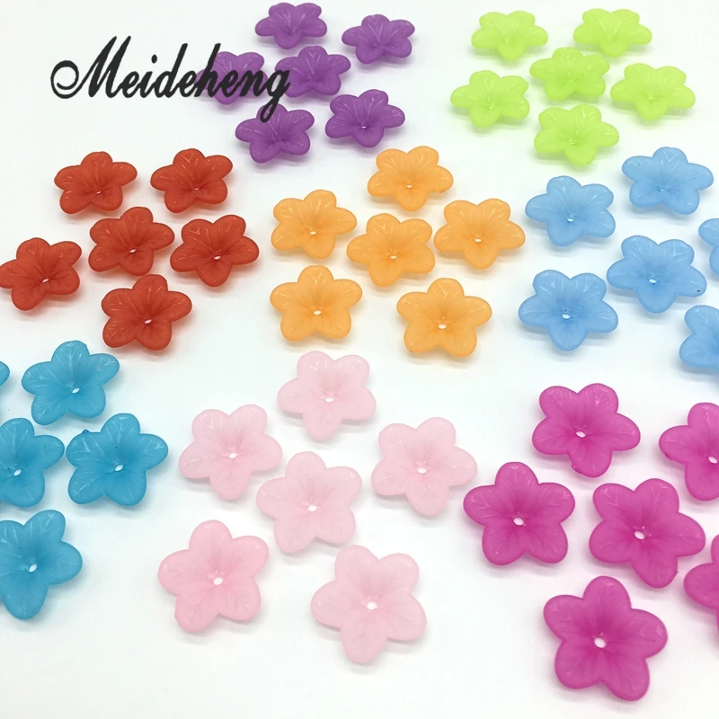 

140pc/bag 18mm Frosted Flower Space Beads Jewelry Making Design Bracelet Necklace Collocation Accessory Material Ethnic style