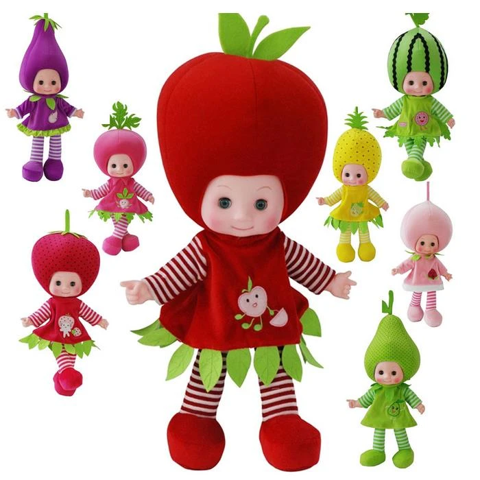 Jouet En Peluche Pour Fille Legumes Fruit Pasteque Fraise Peche Jouet En Peluche Electronique Chant Clignotant Grosse Tete Cadeau D Anniversaire Pour Bebe 1 Piece Aliexpress