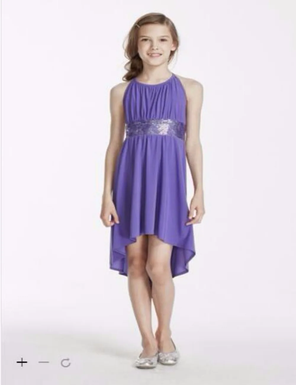 Wedding Junior Dress popular high low junior dresses buy cheap 2016 jersey a line bridesmaid halter neckline with sequined waistbant and