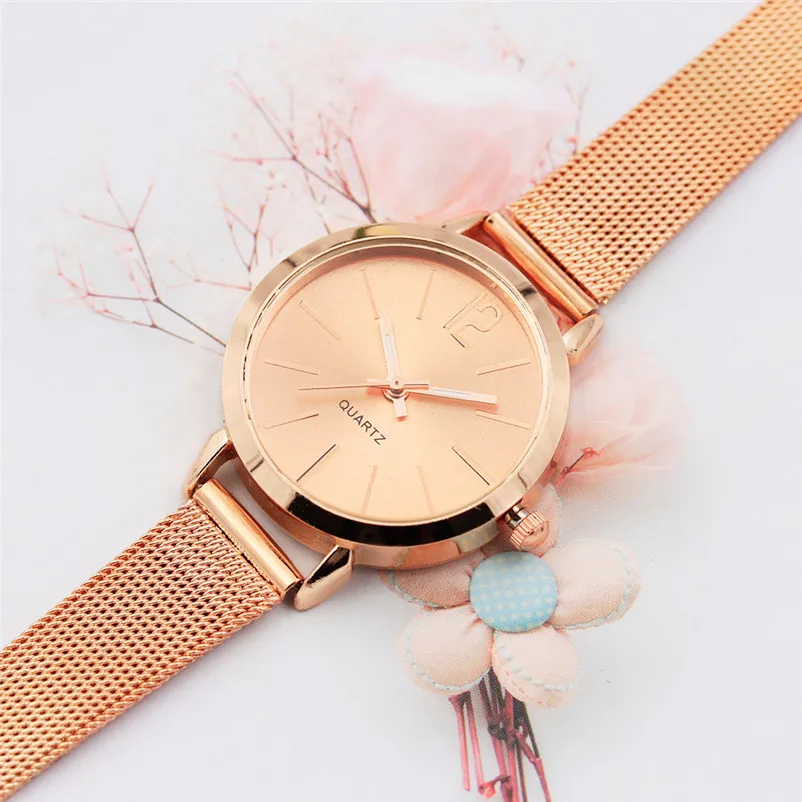 Fashion Women's Watches Simple casual watches Classic Stainless Steel Analog Quartz Wrist Watch clock relogio feminino J20 (8)
