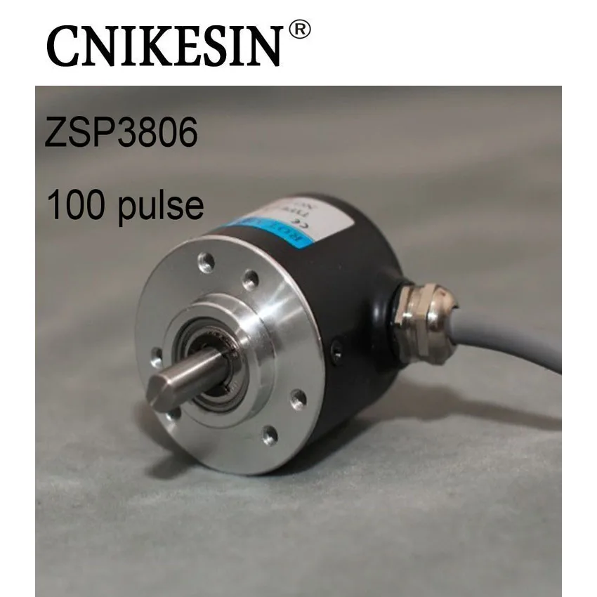 

CNIKESIN 100 pulse ZSP3806 Incremental Photoelectric Rotary Encoder 100 Wire ABZ Three-phase 5-24V