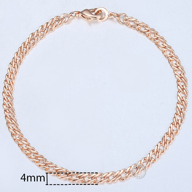 Bracelets For Women Men 585 Rose Gold Curb Snail Foxtail Venitian Link Chains Bracelet on hand Fashion Jewelry Gifts CBB1
