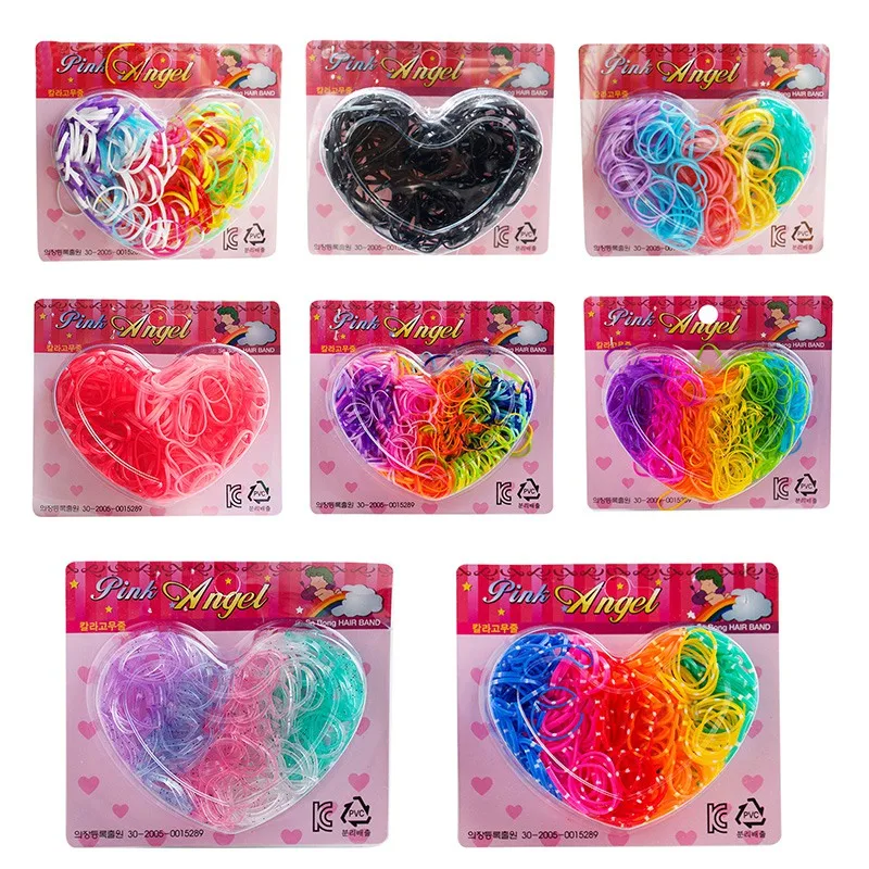 Lot Baby Kids Cute Elastic Rubber Band New Children's Candy Color Girls Hair Acessories Solid Color Hair Ring
