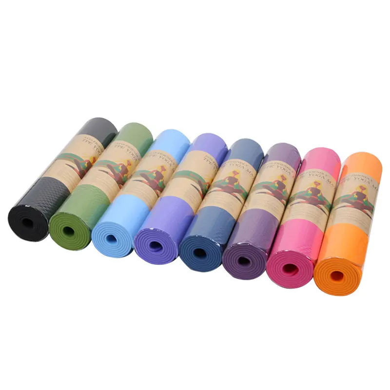 [QUBABOBO] TPE Dedicated Yoga Mat 6mm Pilates Sport Balance Cushion Multifunctional Fitness Mat Gymnastics Colchonete 183cm*61cm