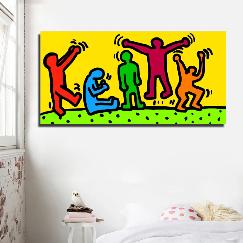 Картина на холсте Кит Харинг абстрактная поп-арт-стена картины для гостиной современные плакаты и принты Quadro домашний Декор без рамы