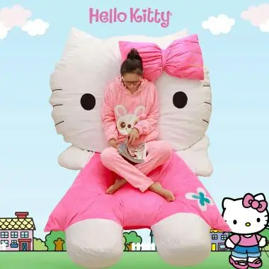 Новинка Высокое качество hello kitty 220 см X 150 см супер милый гигантский Ститч татами кровать ковер диван