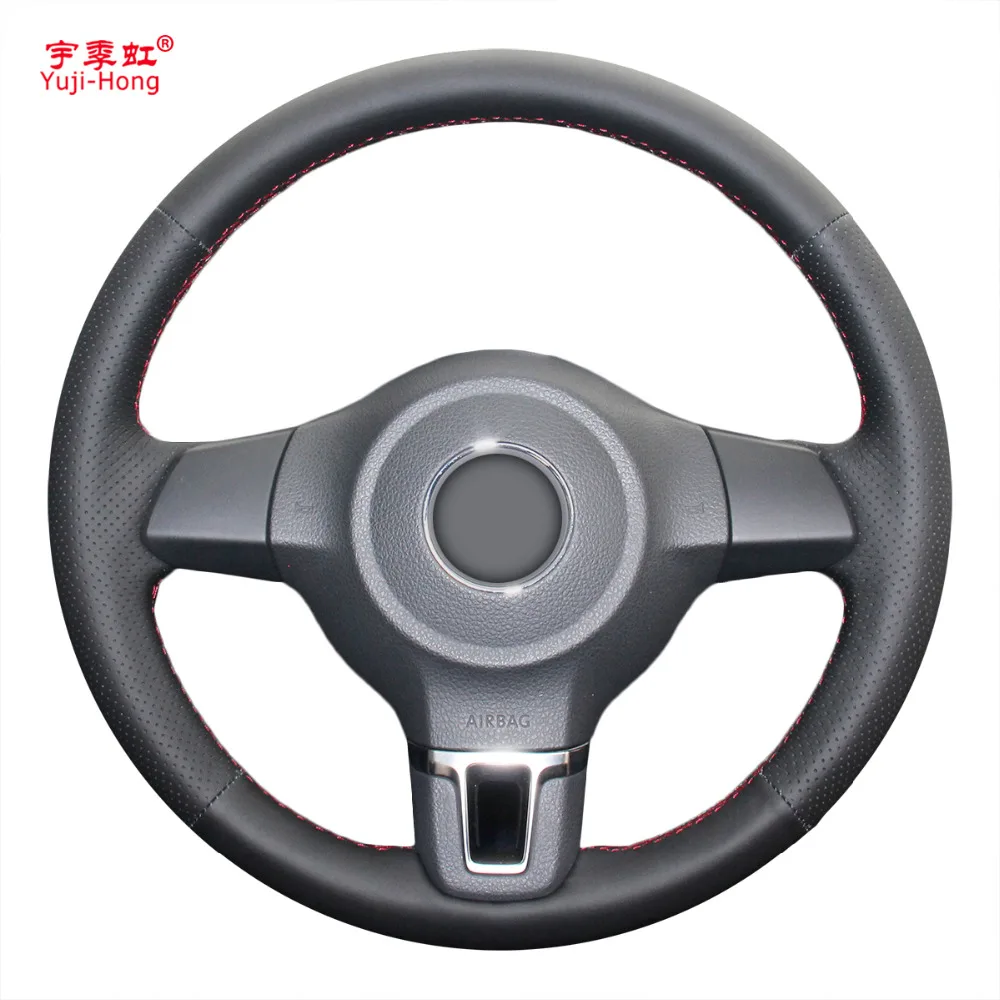 Yuji-Hong Artificial Leather Car Steering Wheel Cover Case for Volkswagen VW Golf 6 Santana Jetta Polo Bora Touran Hand-stitched Yuji-Hong Artificial Leather Car Steering Wheel Cover Case for Volkswagen VW Golf 6 Santana Jetta Polo Bora Touran Hand-stitched