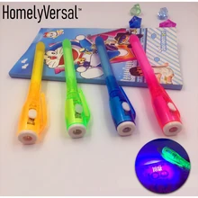 5 pieces creative small gift UV money detector pen magic invisible secret highlighter UV pen multi-function plastic pen