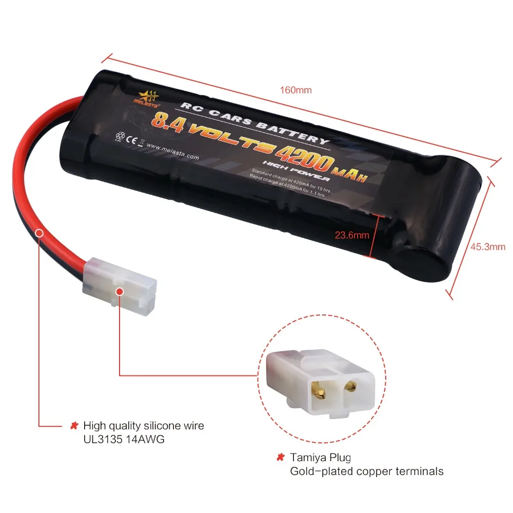 Melasta 8,4 V 4200mAh 7-Cell плоский пакет NiMH аккумулятор с разрядной вилкой Tamiya для RC гоночных автомобилей игрушки хобби