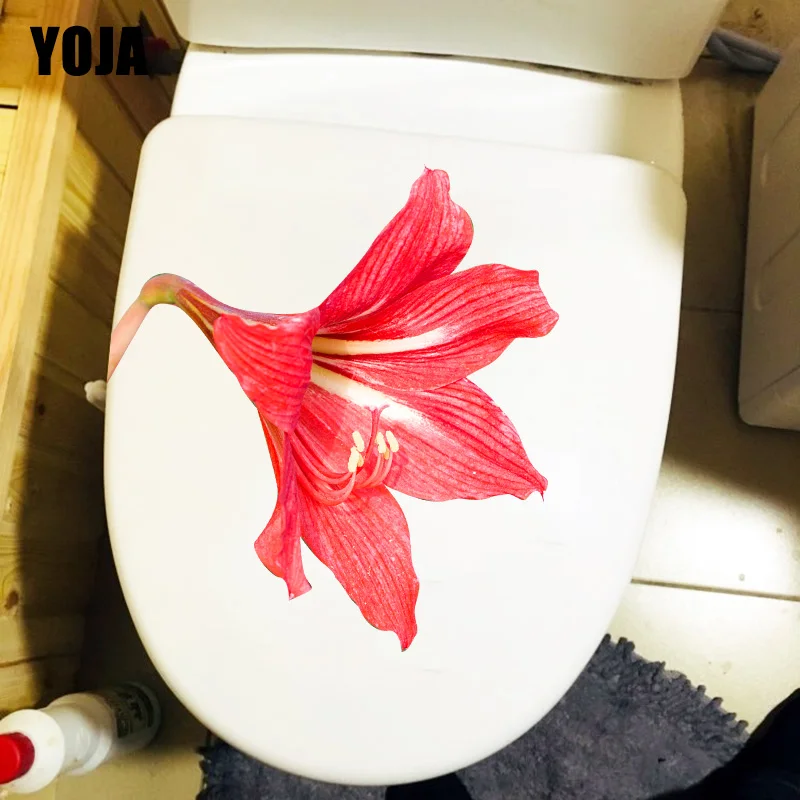 YOJA 19.6X21.3CM красный сафлор креативный Туалет наклейки на сиденья украшения дома