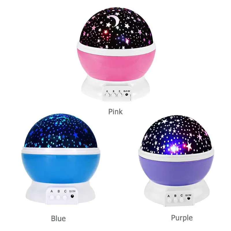 Романтический Звездное небо светодиодный проектор лампа USB ночной Светильник креативные световые украшения для вечеринок вращающаяся настольная лампа детские игрушки подарки