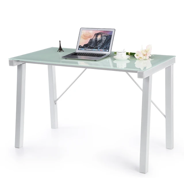 Ikayaa workstation da ufficio tavolo scrivania del computer pc ... Scrivania piano vetro
