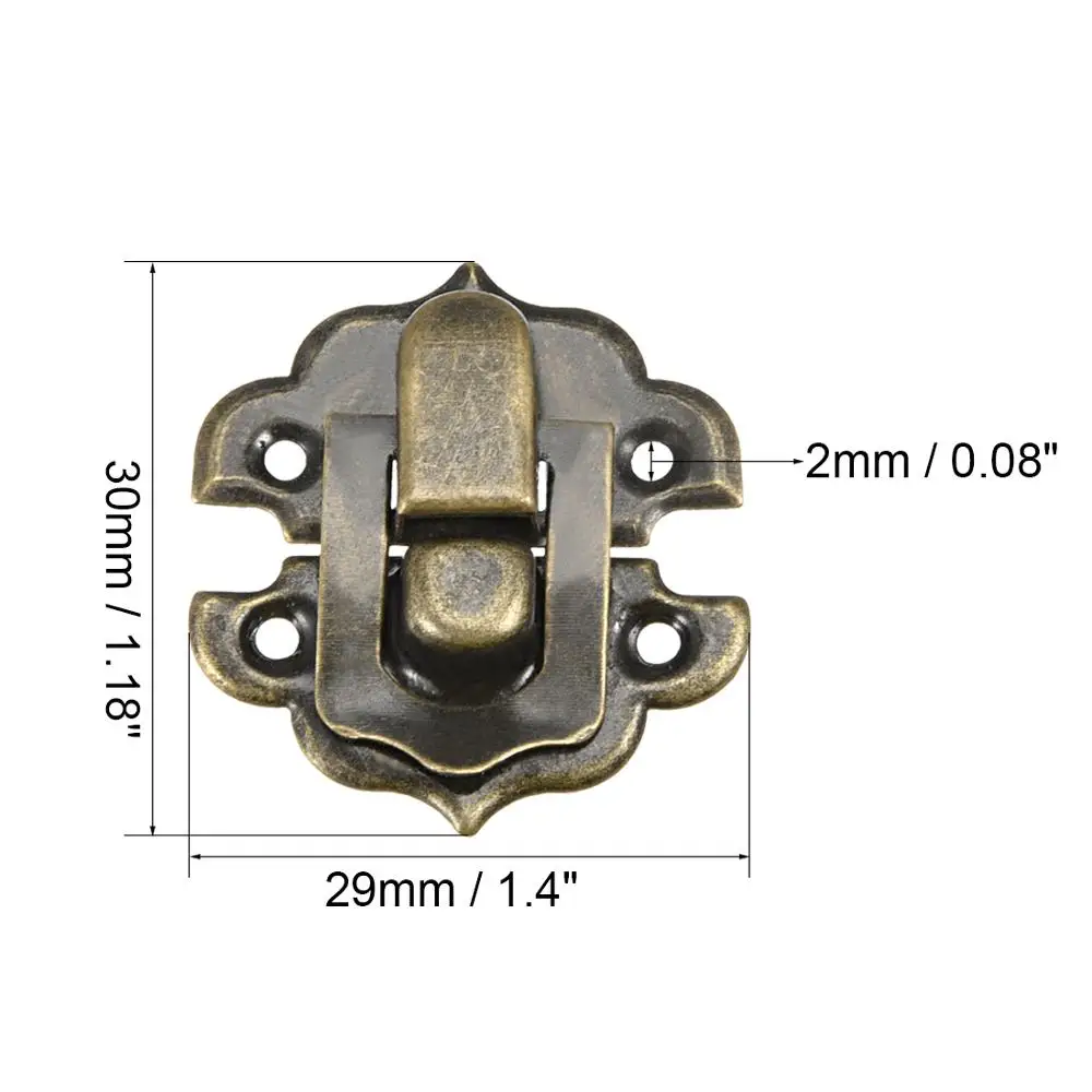 

Uxcell 30pcs Box Latch Small Size Silver Bronze Tone Antique Brass Wooden Case Vintage Style Decorative Jewelry Gift Box Suitcas