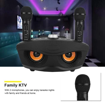 

AABB-Portable Bluetooth Ktv Karaoke Player Home Wireless Amplifier Speaker Support Tf Card Fm Aux Input Outdoor Bluetooth Play