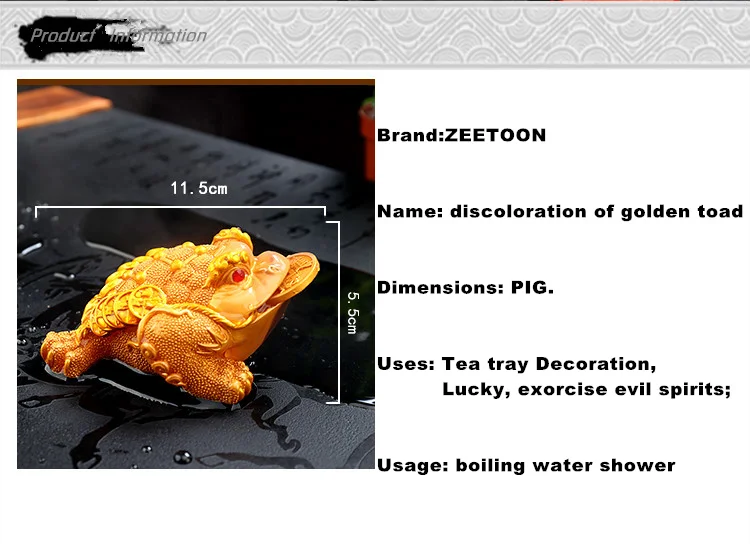 Чай домашнее животное украшения бутик креативный Dis цвет ed Золотая жаба украшение для чайного подноса жаба украшение в форме насекомых цвет играть жаба чай домашнее животное