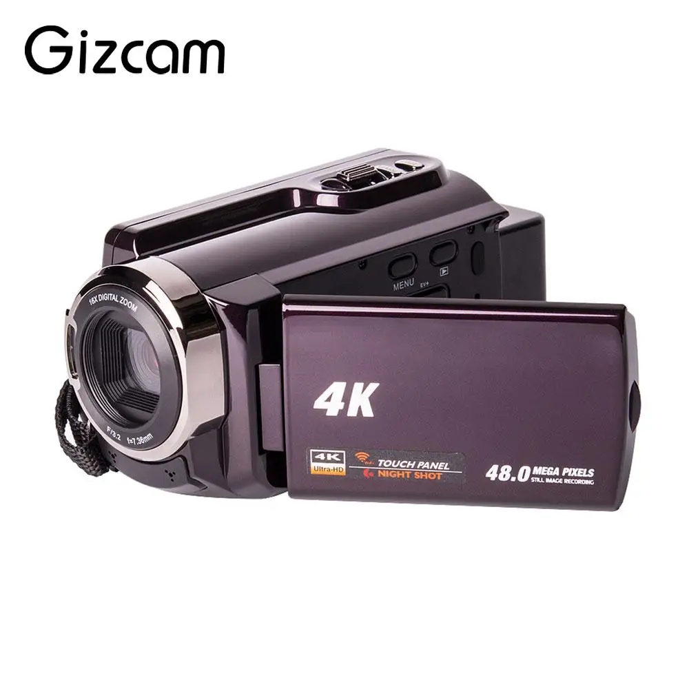

DV Camcorder Capacitive Touch Display Shooting Small Digital Camcorder DVR Digital Zoom Video Camera Brown Wedding Record
