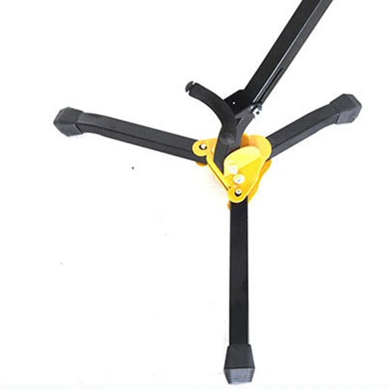 

Foldable Sax Stand Support Adjustable Triple-Cornered Base Bracket Musical Instrument Holder