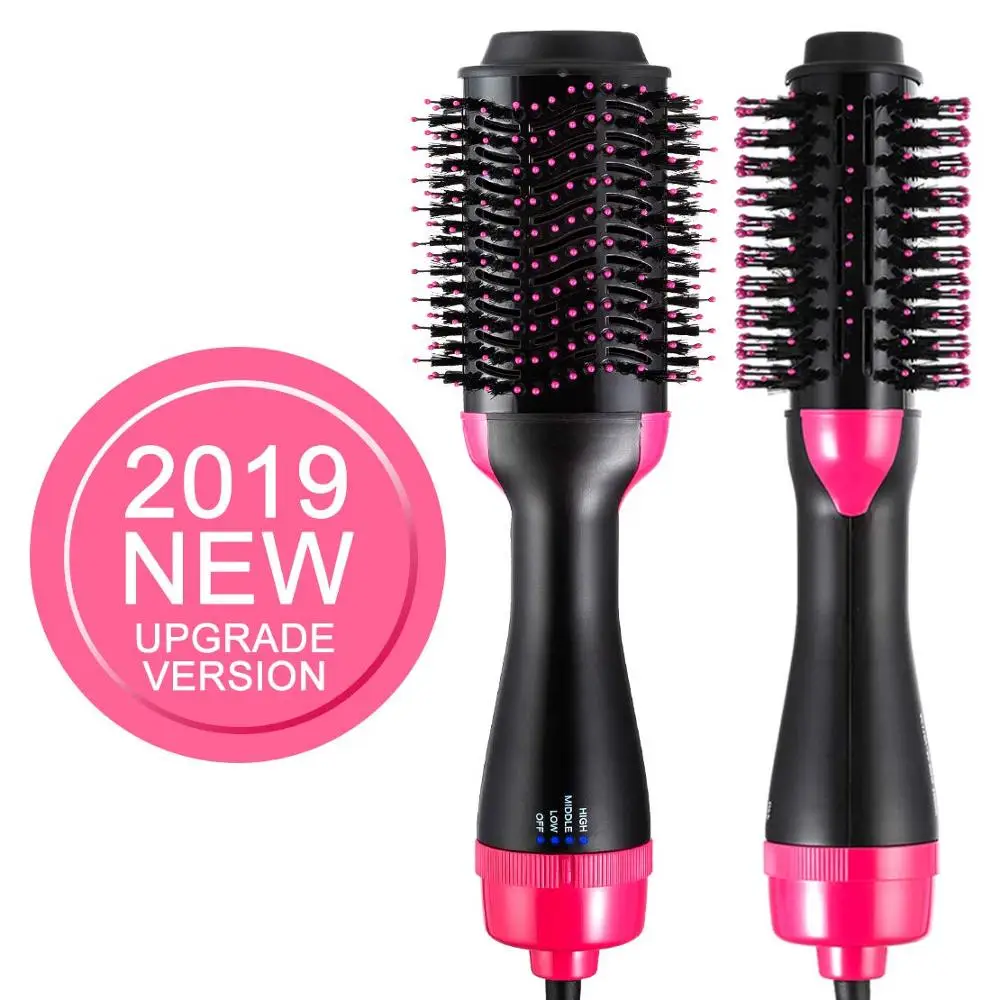 

Ship From US Professional One Step blow Hair Dryer brush volumizer 2 in 1 straightener and curler Hot Air Curling iron