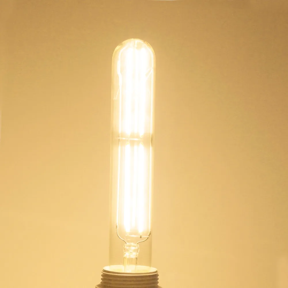 T30 185 LED Filament Bulb Clear Glass 4 pcs Long Filament 6W E27 Warm Light indoor Vintage Antique Edison Bulb Lamp5