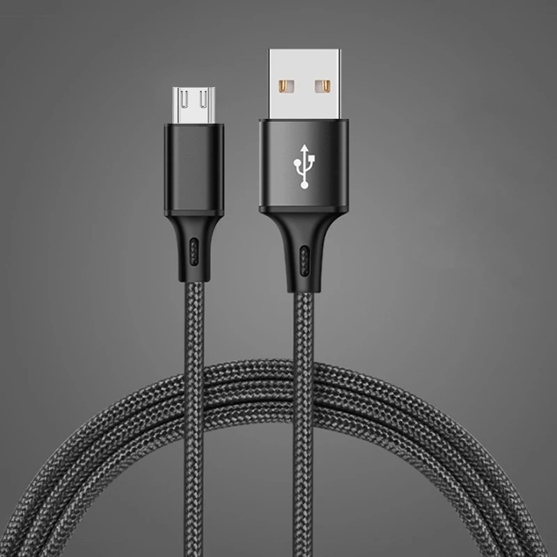 50 см 1 m 2 m 3M USB кабель с Micro USB кабель быстрого зарядного устройства Microusb Android провод для Samsung Galaxy S7 A7 Xiaomi Redmi Note 4 5 происхождения длинный провод - Цвет: Черный