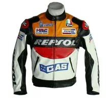 ДУХАН Moto Racing Куртки мотоцикл GP REPSOL мотоцикле Кожаная Куртка Высокое Качество PU кожа orange and blue