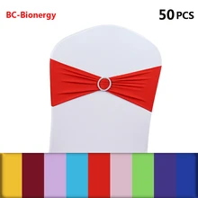 Шт./лот 100 стрейч Свадебная вечерние стулья для стульев с раздвижной пряжкой расположение подарки украшения