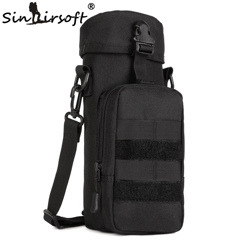 

SINAIRSOFT 900D Nylon Water Bottle Pouch Water-repellent Zipper Camo Water Bottle Tactical Military Pack Bag for Travel Climbing