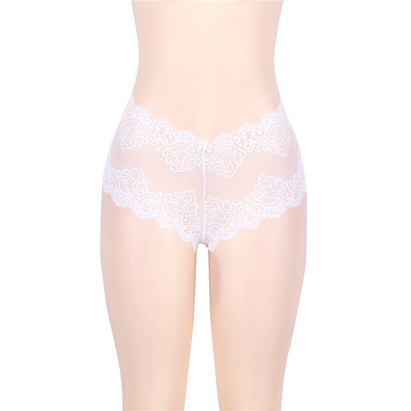 Comeonlover Culotte Femme большой размеры бесшовные трусики для женщин черный, белый цвет Высокая талия прозрачные трусы кружево женщина под одежда PI5144