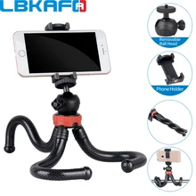 LBKAFA Осьминог Гибкая мини штатив монопод с шаровой головкой телефон Крепление для штатива адаптер для iPhone X Gopro 6 5 4 Nikon Canon SJCAM