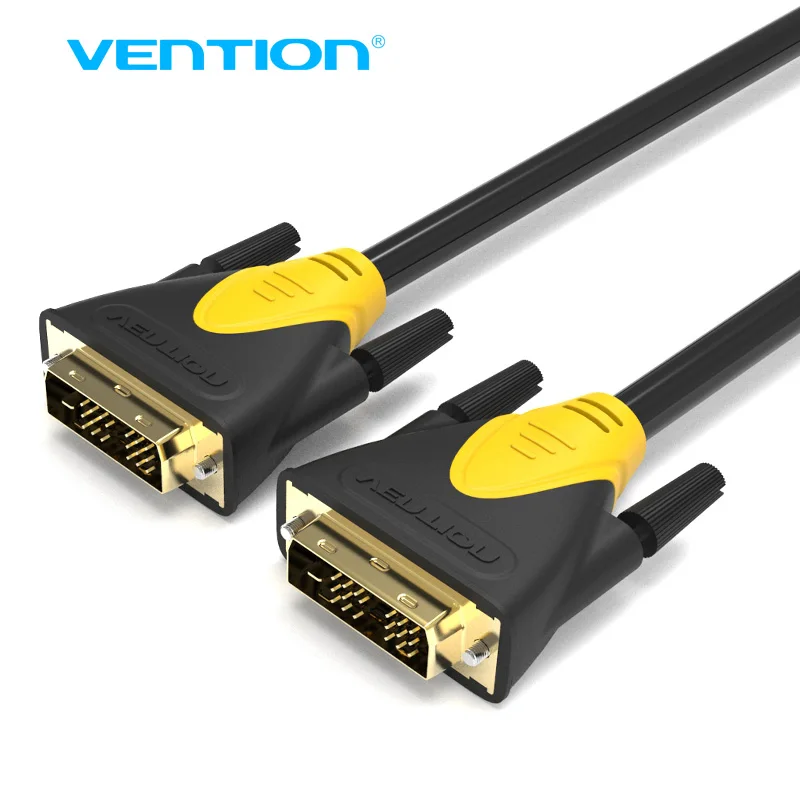 Vention DVI To DVI Cable 1m 1.5m 2m 3m 5m Gold Plated 1080P Male To Male DVI Cable For PC