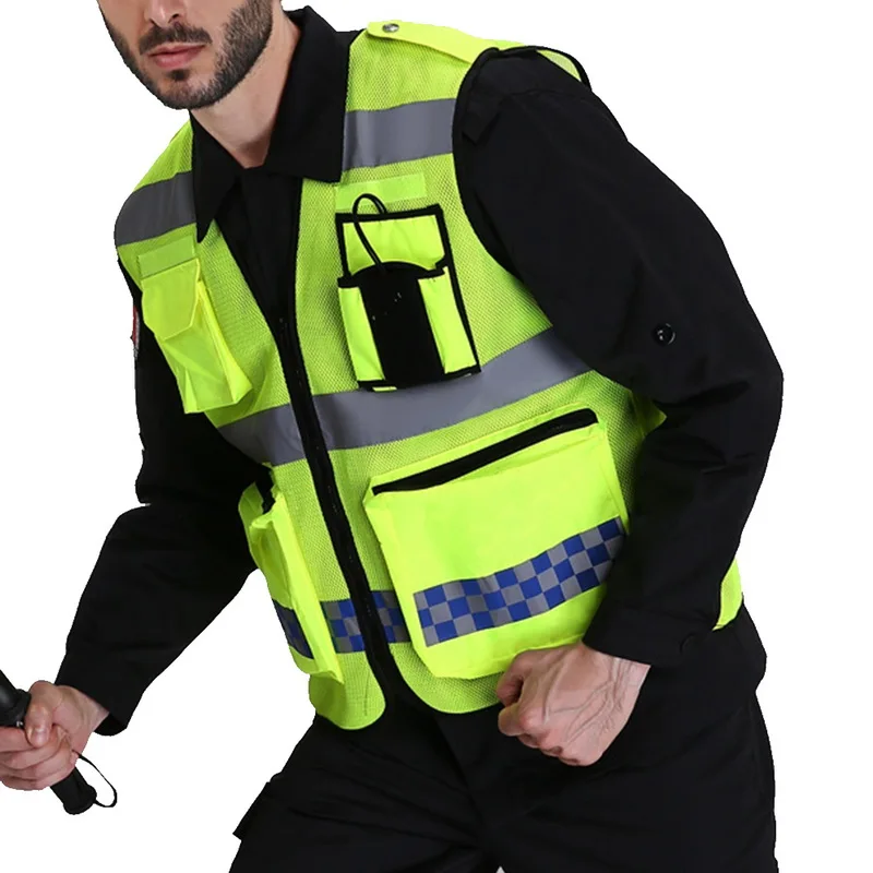 

New Unisex XL XXL XXXL Reflective Vest Workwear Provides High Visibility Day Night Running Warning Child Safety Vest