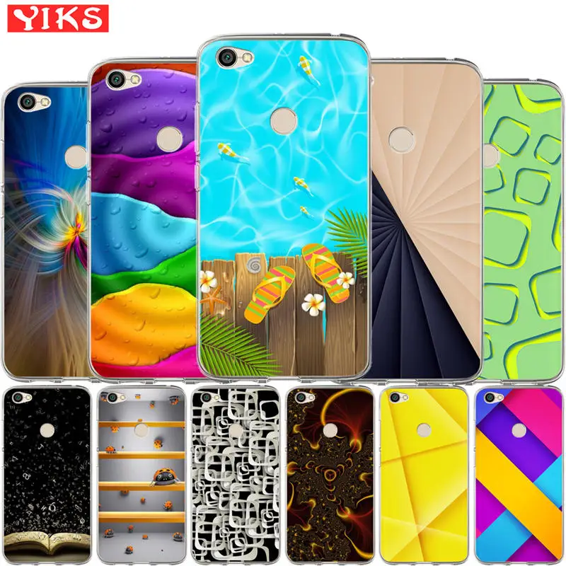 

Coque for Xiaomi Mi A1 5X Redmi Note 3 3S 4 Pro 4X 4A 5A Prime 5 Plus Case Tangram Flower Soft Silicone TPU Back Cover Etui