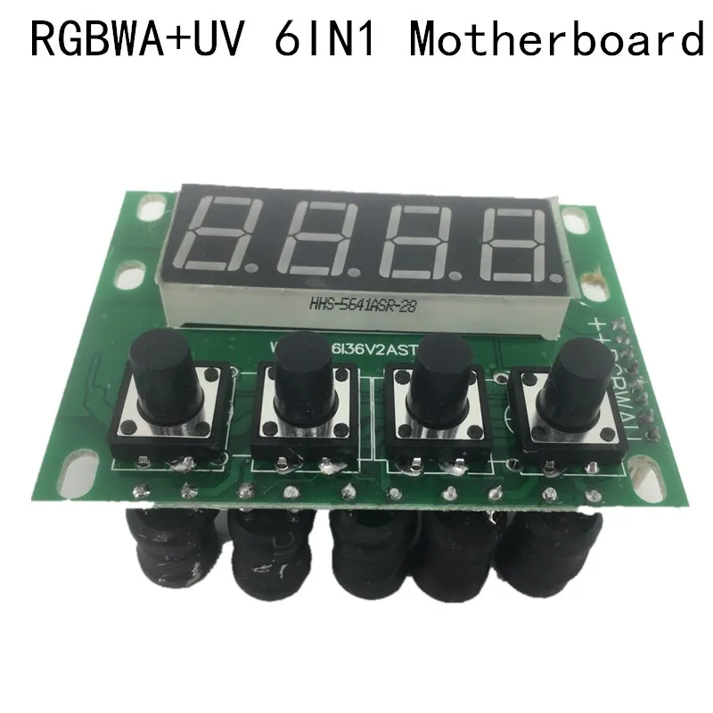 RGBWA + UV LED материнская плата PAR постоянного тока DC12 36V 18x1 8 Вт/24x18 Вт led par
