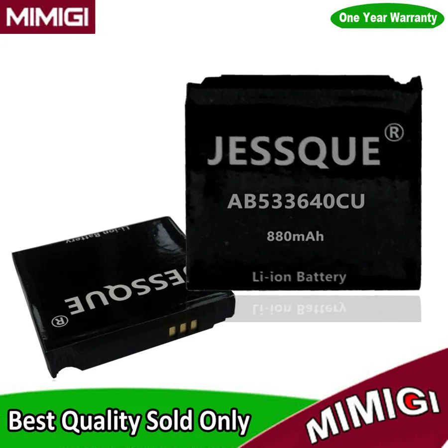 JESSQUE 880 mAh AB533640CU Батарея для SAMSUNG SPH-A523 SGH-S366 G600 S3600 F268 F330 F338 G400 C3310 G500 Аккумулятор AKKU