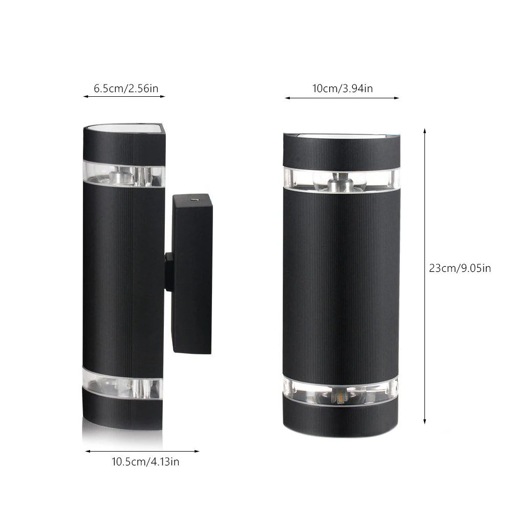 DONWEI Modern Outdoor Simple LED Wall Lamp Aluminum Alloy Double Head Waterproof IP65 Wall Light Courtyard Porch Aisle Lights