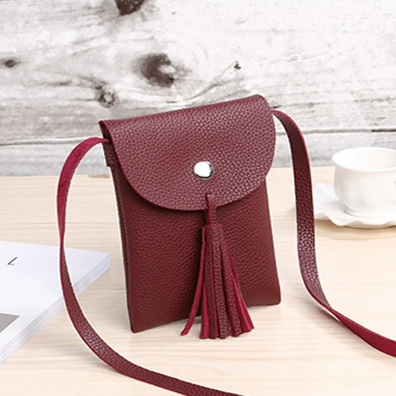 SUBIN Women Leather Cell Phone Bag Wallet luxury handbag Neck Strap