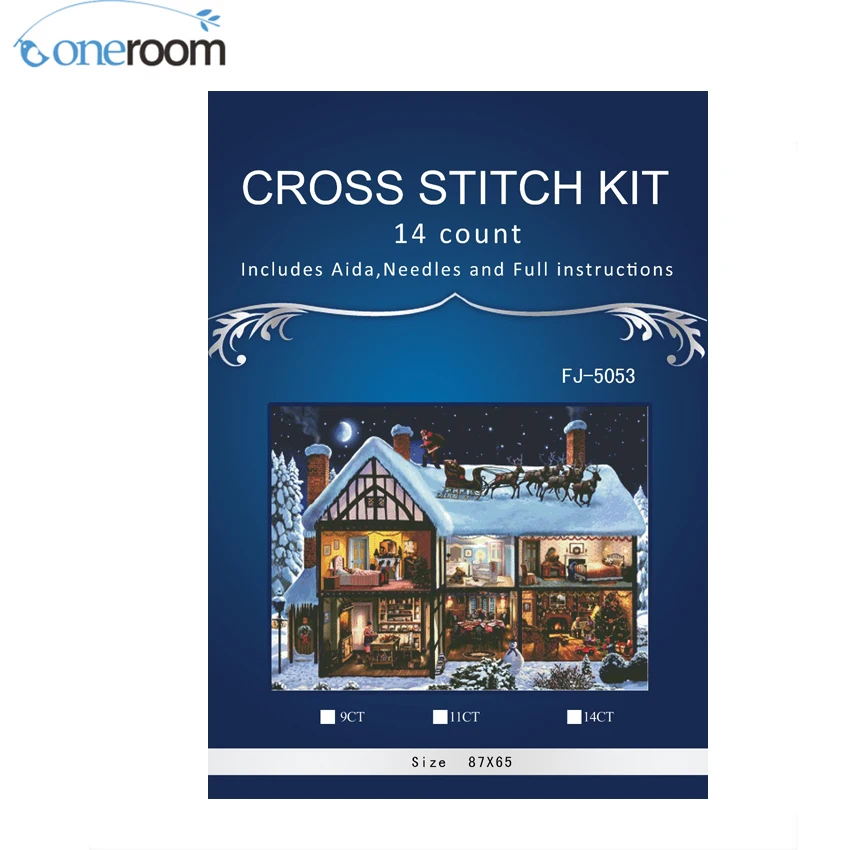 4CT 87x65cm Story house Similar DMC threads Handmade Counted Cross Stitch Needlework Set Embroidery Kit Home Decoration | Дом и сад