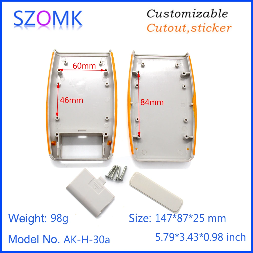 szomk 5V battery handheld plastic enclosure electronics junction box GPS tracker instrument housing case keypad plastic handheld box (17)
