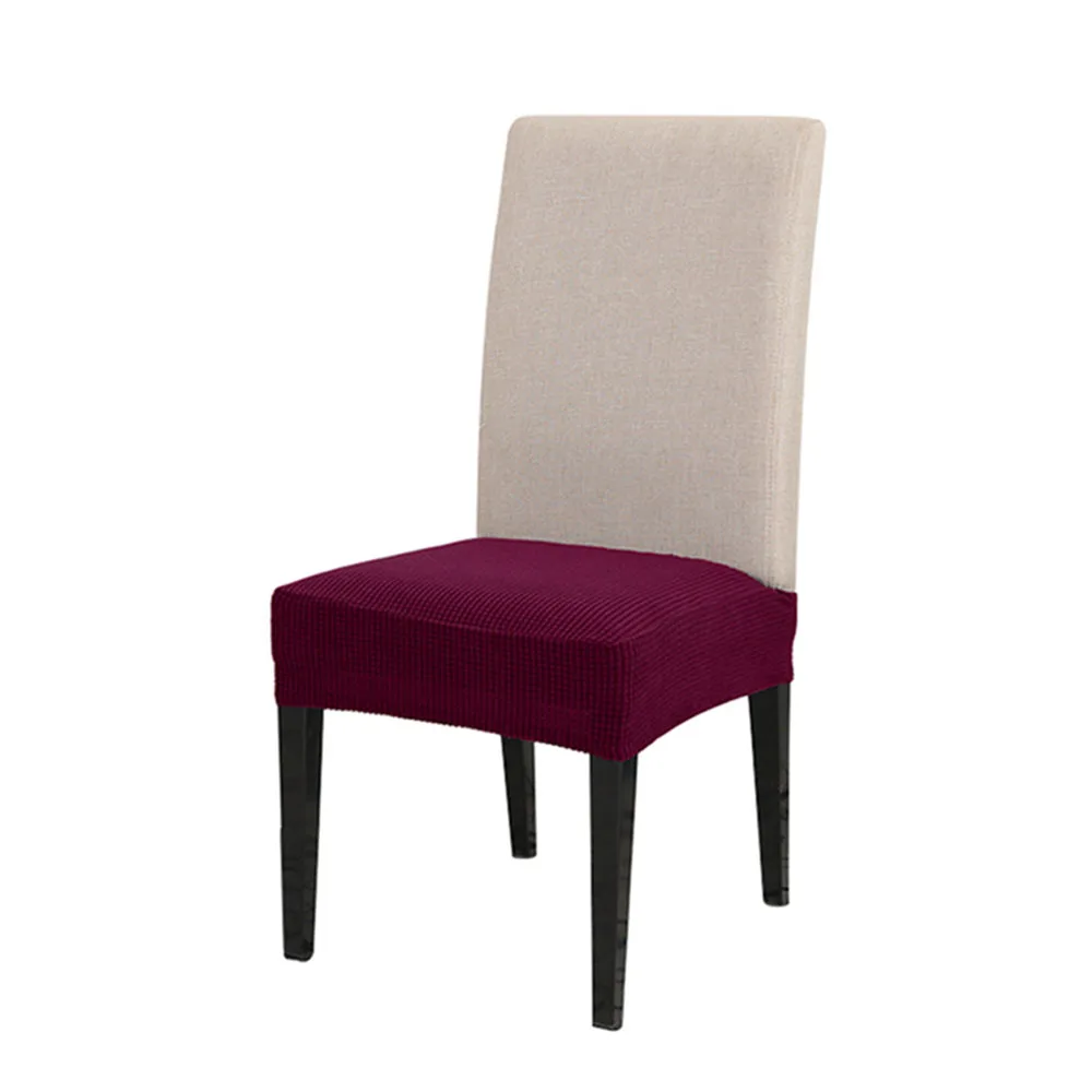 6 шт./4 шт./1 шт. Натяжные чехлы для сидений на стулья Набор вязаных чехлов для сидений на стуле Чехол для стула Чехлы для столовой - Цвет: 1pc Purple