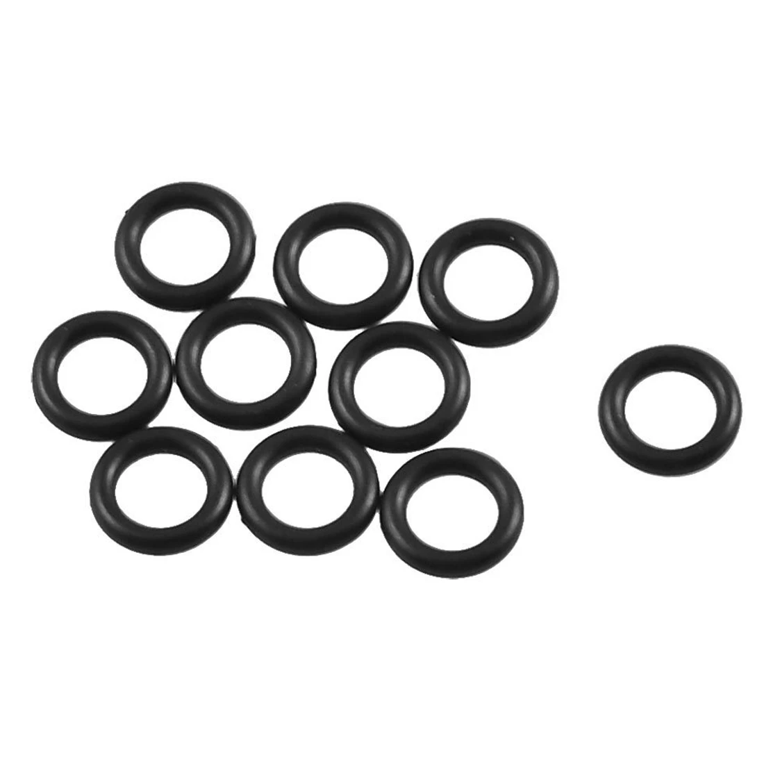 10 Pcs Black Rubber Oil Filter O Ring Sealing Gaskets 6mm x 1.8mm