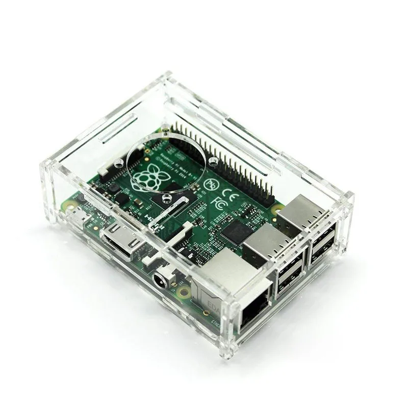 Для Raspberry Pi 3 B + чехол, акриловый чехол прозрачная коробка крышка корпуса с охлаждающим вентилятором для Raspberry Pi 3 B +/3/2/B +