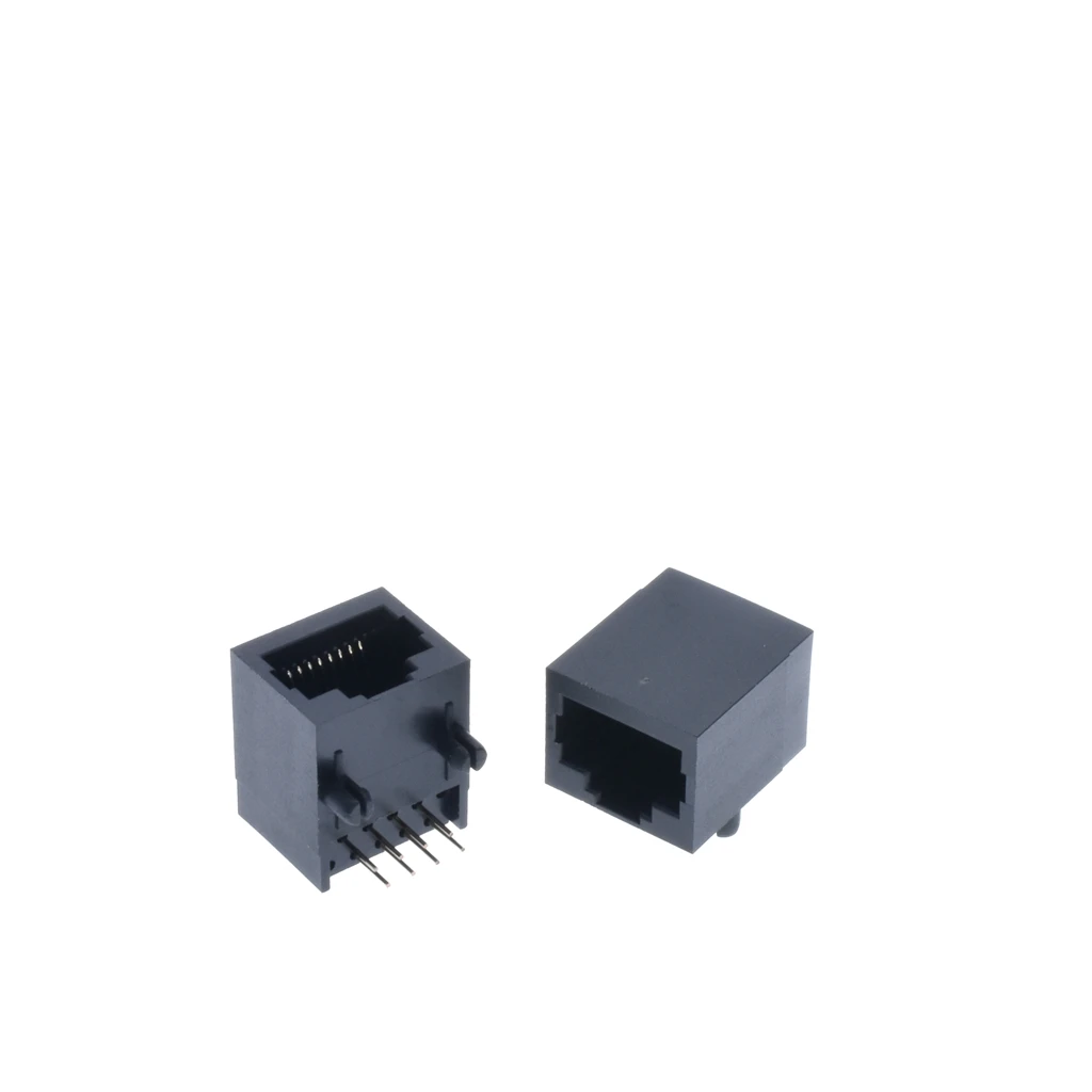 100 шт. x RJ45 56 пластиковый тип 8P8C 8Pin 17,8 мм PCB прямоугольный модульный Женский сетевой разъем LAN разъем