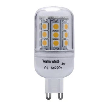 

4W, 40W Halogen Bulb Equivalent, G9, 300Lumens, 30pcs SMD5050, Warm White, 3000K LED Corn light Bulb Indoor Bar Lighting