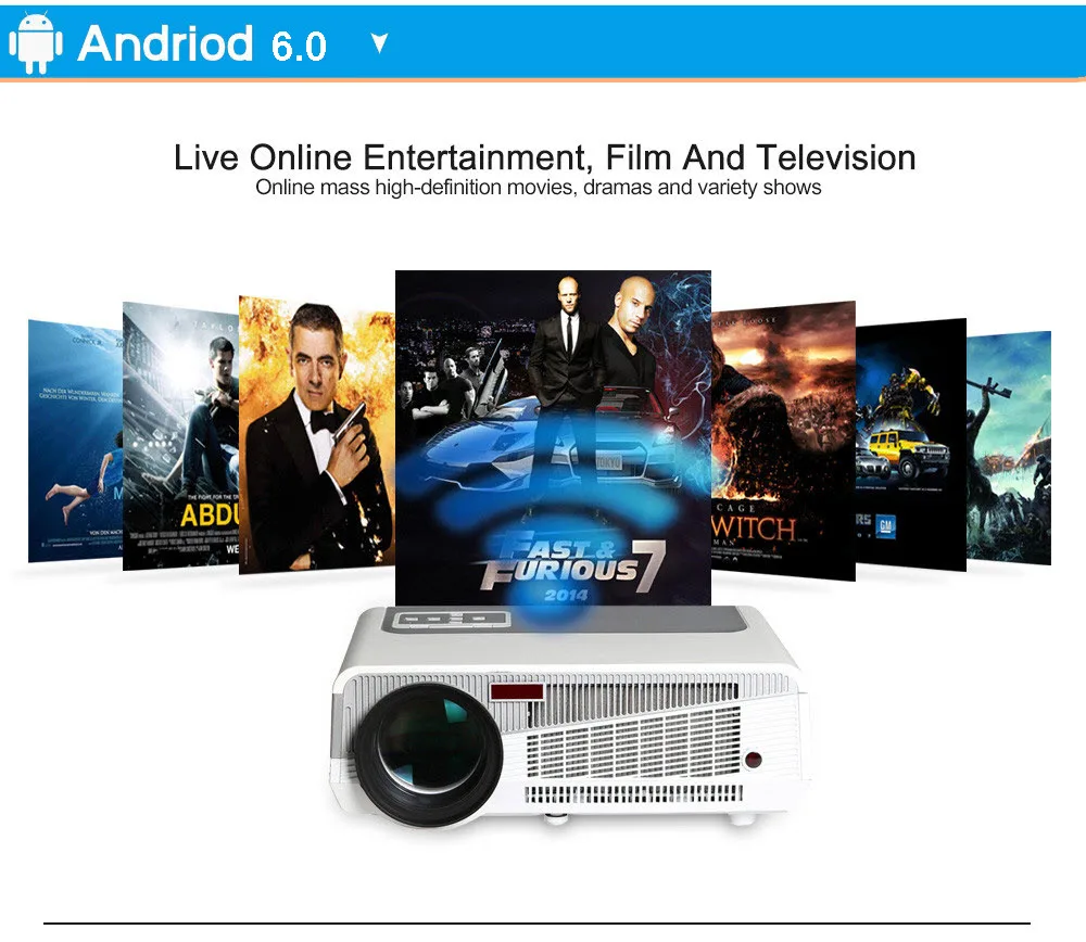 Poner Saund LED86+ wifi Android 6.0 HD LED 3D Smart LED 5500 lumens Projector 1080p HDMI Video Home theater system Vs Led96 M5 Poner Saund LED86+ wifi Android 6.0 HD LED 3D Smart LED 5500 lumens Projector 1080p HDMI Video Home theater system Vs Led96 M5