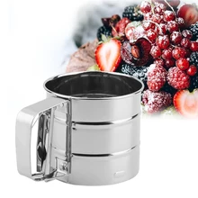 1 шт. ручной инструмент для выпечки торта из нержавеющей стали механический шейкер просеиватель